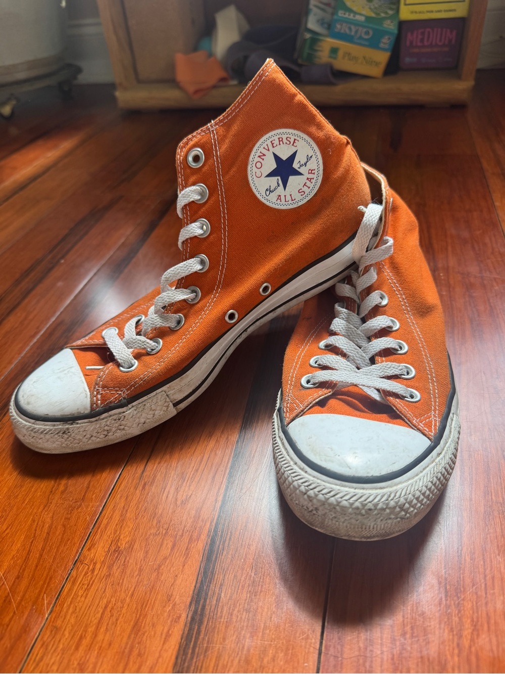 Converse Orange Chuck Taylors All Star High-Tops